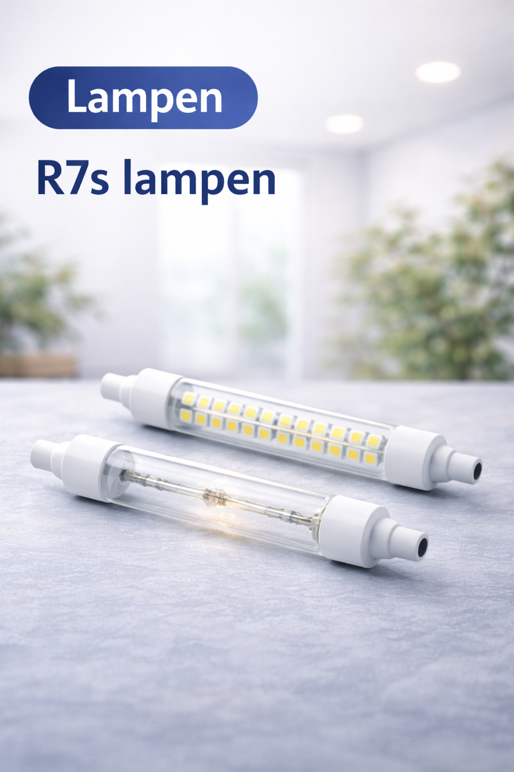 R7s lamp met dubbelzijdige fitting, lineaire lichtbron voor krachtige verlichting