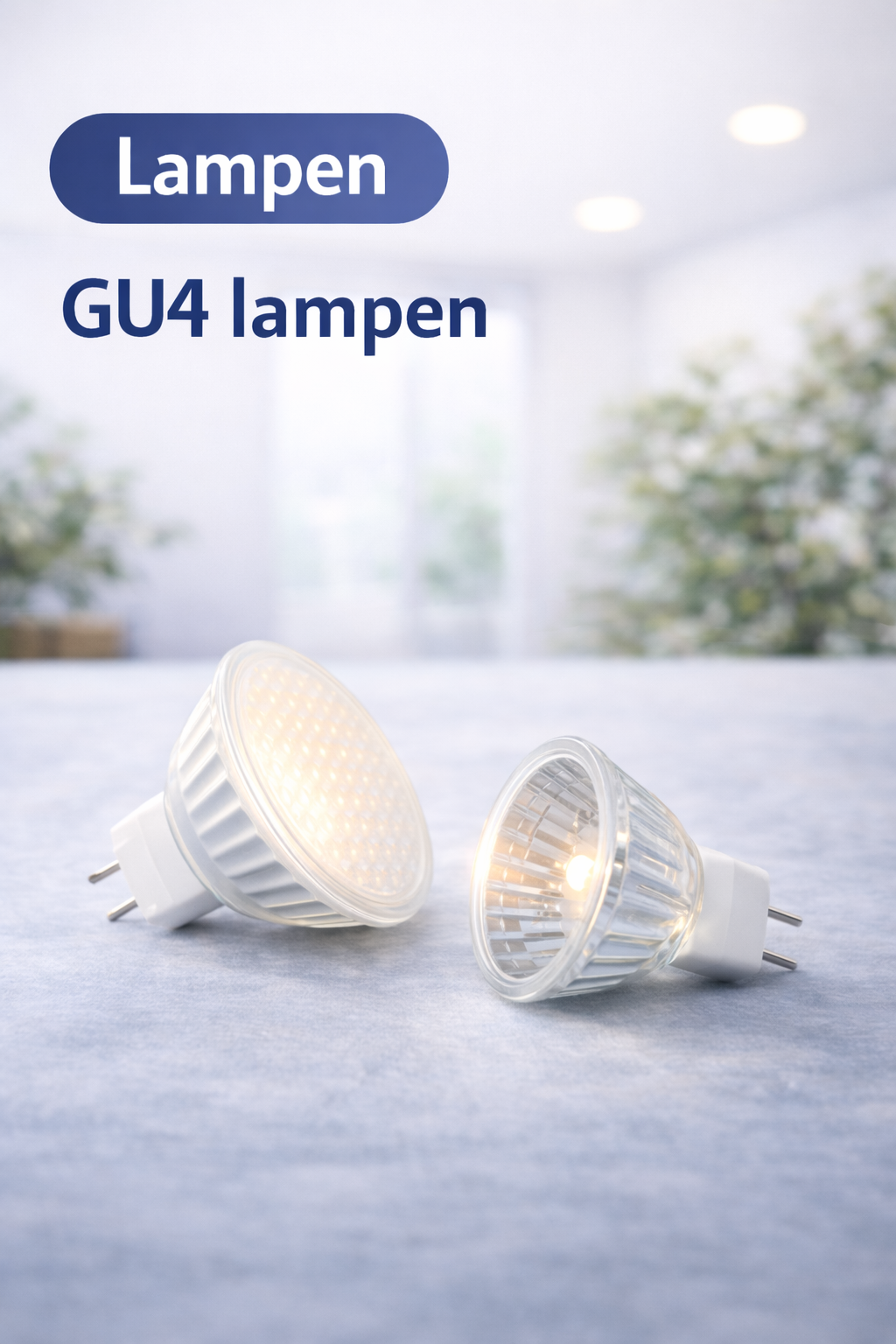 GU4 lampen met tweepins-fitting, compacte spots voor kleine armaturen