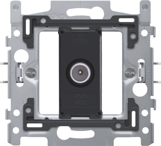 Sokkel voor enkelvoudige coaxaansluiting voor tv, 2 GHz, kla