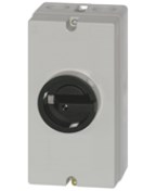 Schakelaar "on-off" 3p+N in behuizing, niet vergrendelbaar 3