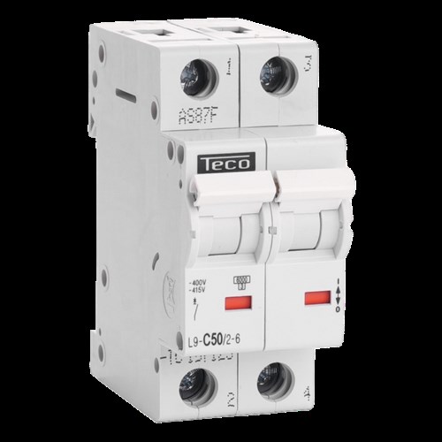 Automaat Teco 2P 50A 4,5kA Courbe C
