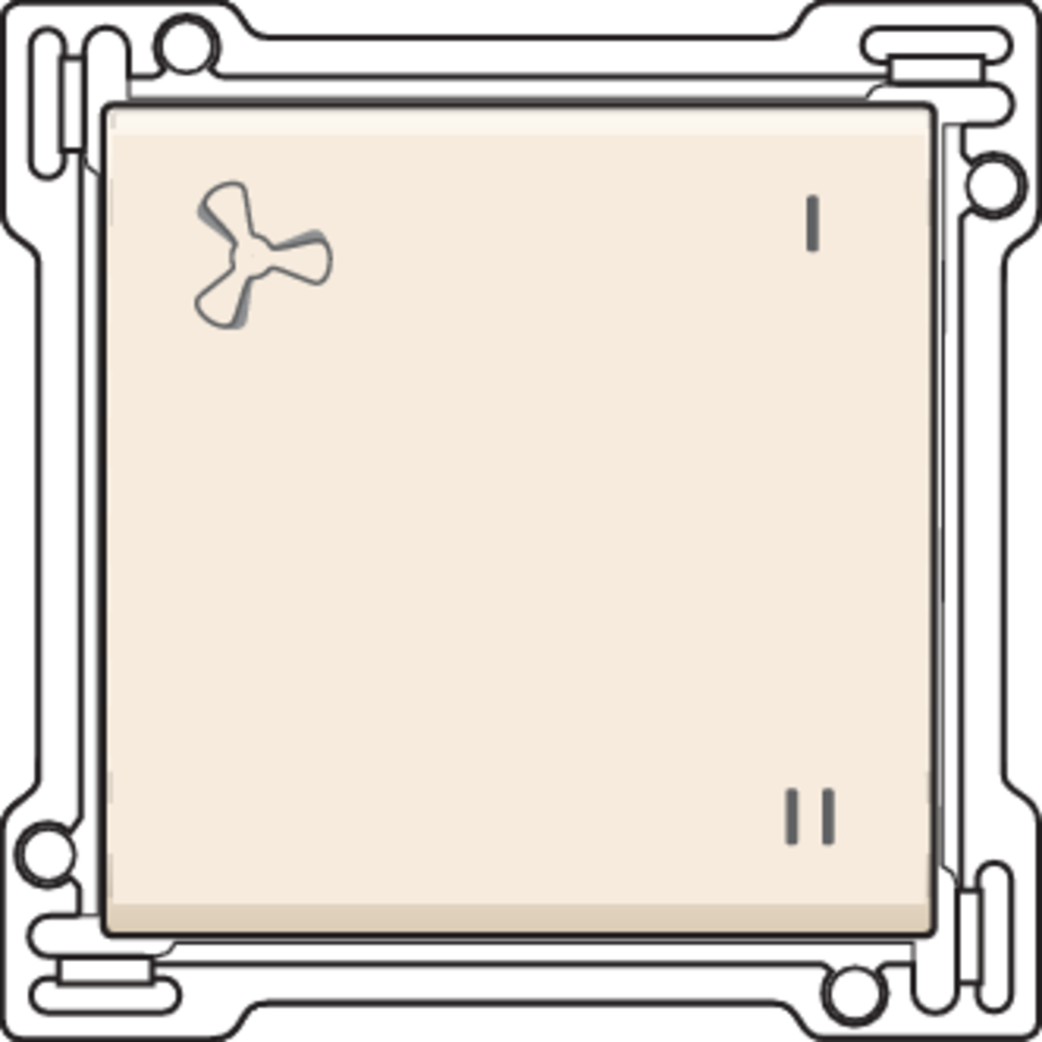 Niko 100-61106: Afwerkingsset voor mechanisch gecontroleerde ventilatiebediening, cream - Image 2