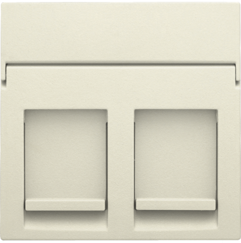 Centraalplaat data 2x RJ, cream