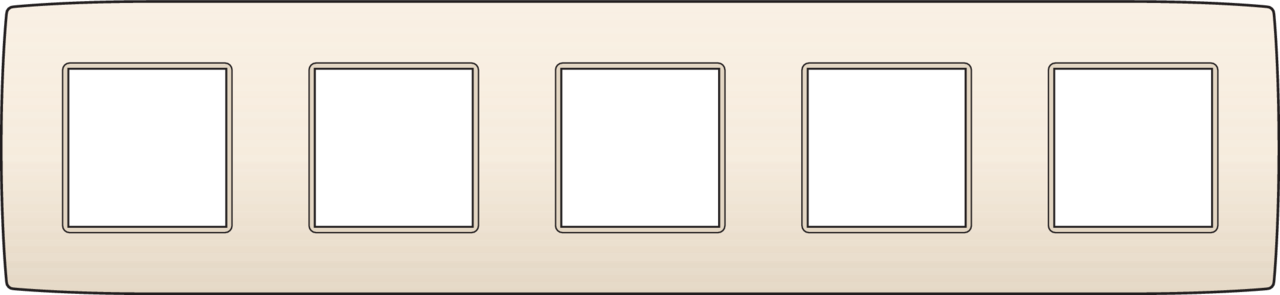 Niko 100-76005: Vijfvoudige afdekplaat, 71 mm centerafstand, Niko Original cream - Image 2