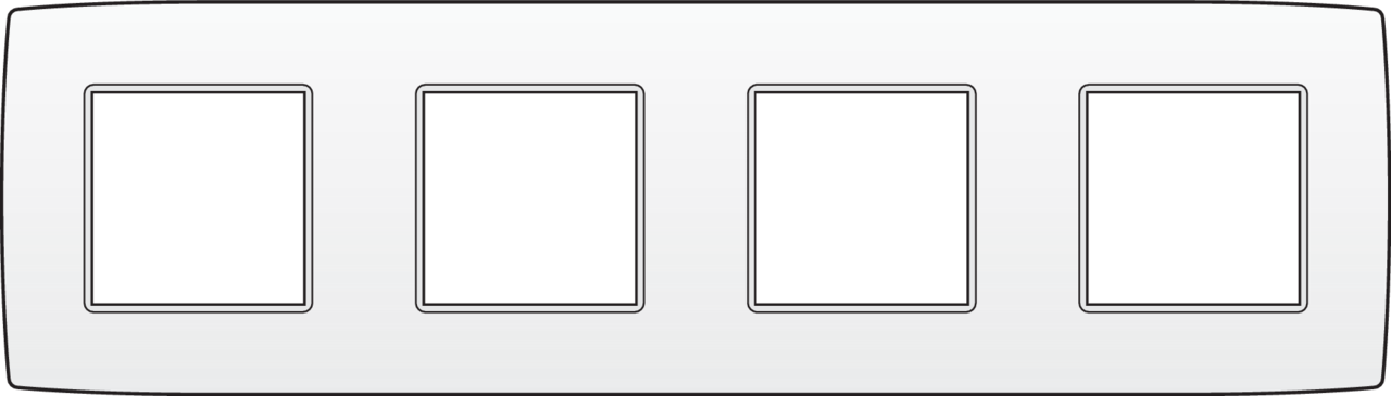 Niko 101-76400: Viervoudige afdekplaat, 71 mm centerafstand, Niko Original white - Image 2