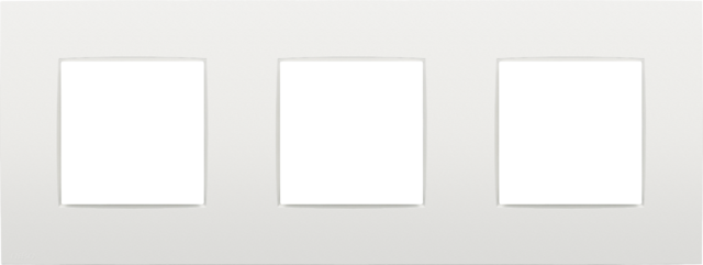 Drievoudige afdekplaat, 71 mm centerafstand, Niko Intense wh