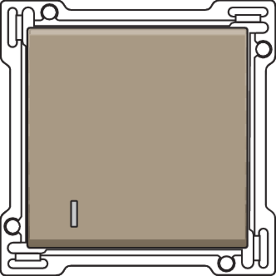 Niko 123-60005: Afwerkingsset met lens voor enkelvoudige schakelaar of drukknop, bronze coated - Image 2