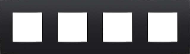 Viervoudige afdekplaat, 71 mm centerafstand, Niko Intense ma