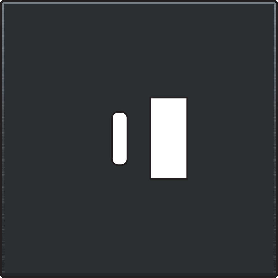 Niko 161-68002: Afwerkingsset voor dubbele smart USB-A- en USB-C-lader, black coated - Image 2