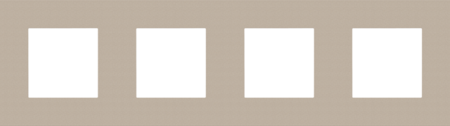 Viervoudige afdekplaat, 71 mm centerafstand, Niko Pure steel