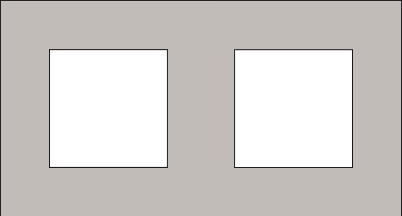 Niko 166-76800: Tweevoudige afdekplaat met 71 mm centerafstand, Niko Pure steel champagne coated - Image 2