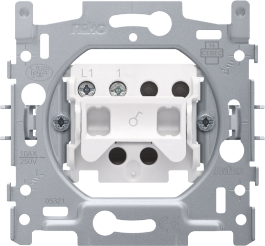 Sokkel voor enkelpolige schakelaar of enkelpolige controlesc