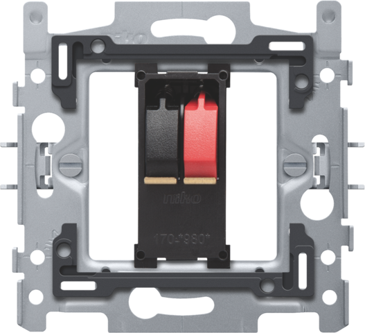 Sokkel voor enkelvoudige luidsprekeraansluiting, klauwbevest