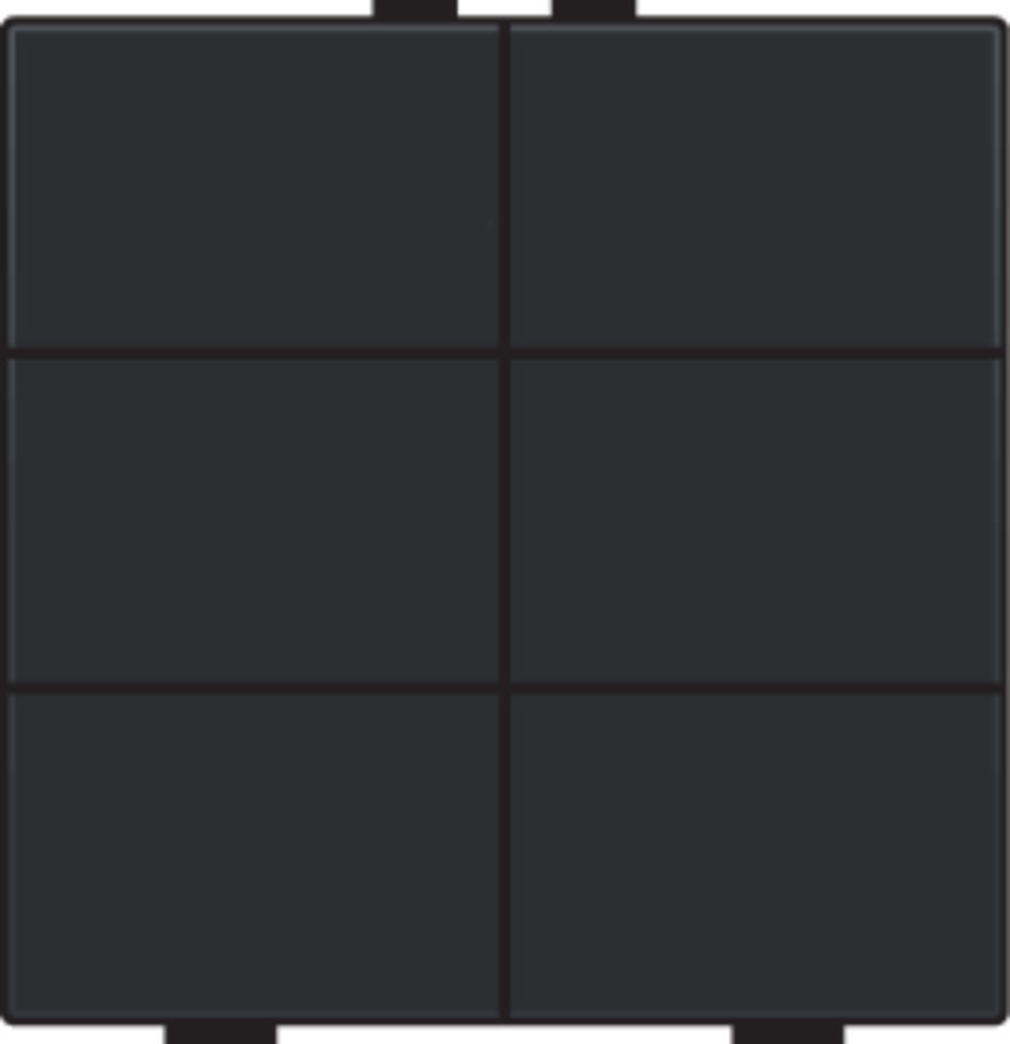 Niko 200-51006: Zesvoudige drukknop voor Niko Home Control, piano black coated - Image 2