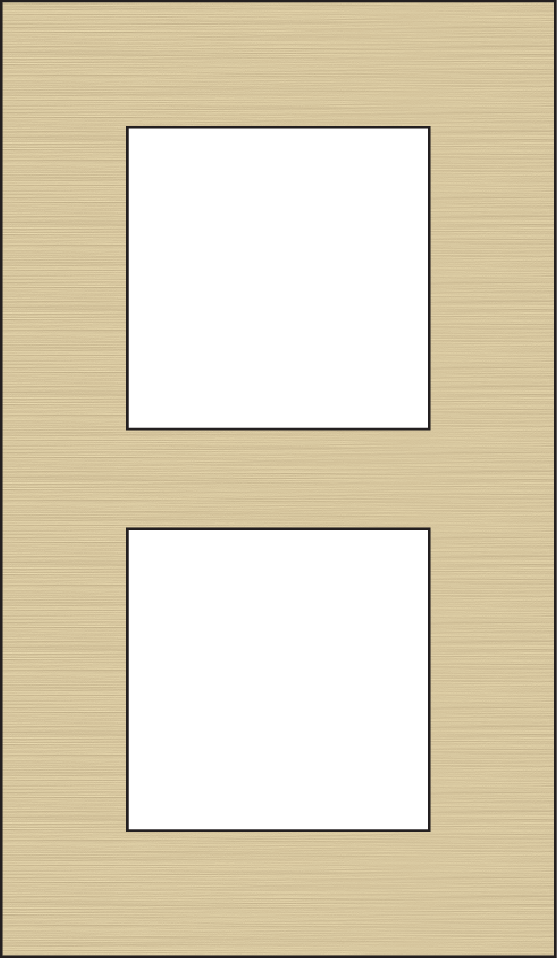 Niko 227-76200: Tweevoudige afdekplaat, 60 mm centerafstand, verticaal, Niko Pure alu gold brushed - Image 2