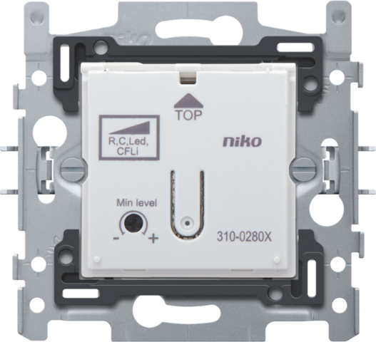 Sokkel voor inbouw drukknopdimmer 2 – 100 W, 3-draads