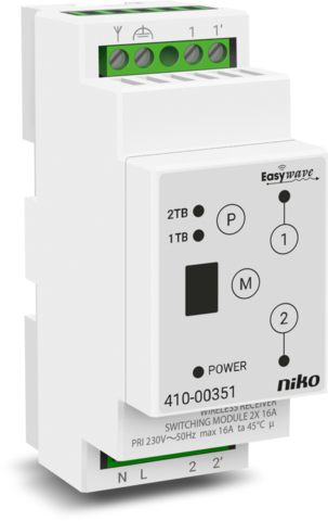 Draadloze 2-kanaalsontvanger voor schakelen