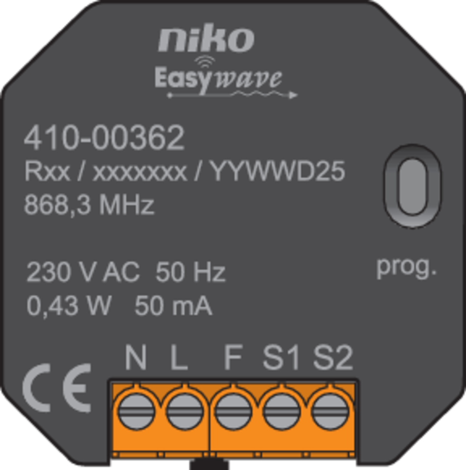 Niko 410-00362: Draadloze tweekanaalszender volgens het Easywave-protocol - Image 2
