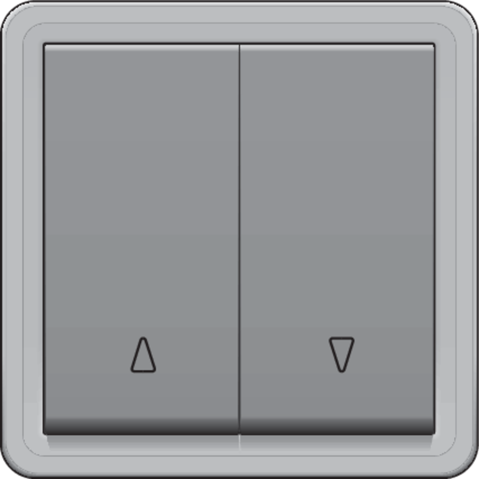 Niko 700-35910: Spuitwaterdichte rolluikdrukknop 10 A/250 Vac, mechanisch vergrendeld en elektrisch gescheiden, met schroefklemmen, grijs - Image 2