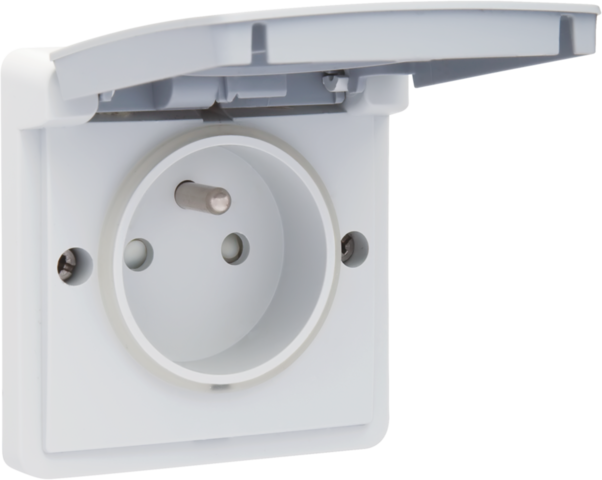 Spuitwaterdicht stopcontact 16 A/250 Vac met penaarde, besch