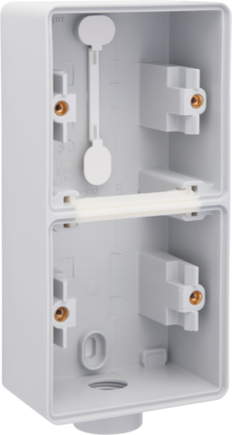 Spuitwaterdichte dubbele verticale opbouwdoos met één M20-in