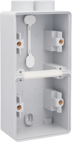 Spuitwaterdichte dubbele verticale opbouwdoos met één tweevo