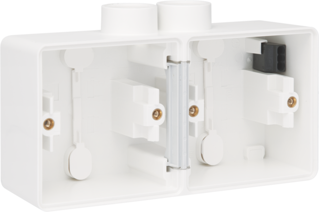 Spuitwaterdichte dubbele horizontale opbouwdoos met één twee