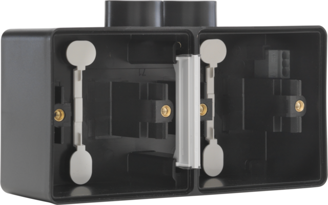 Spuitwaterdichte dubbele horizontale opbouwdoos met één twee